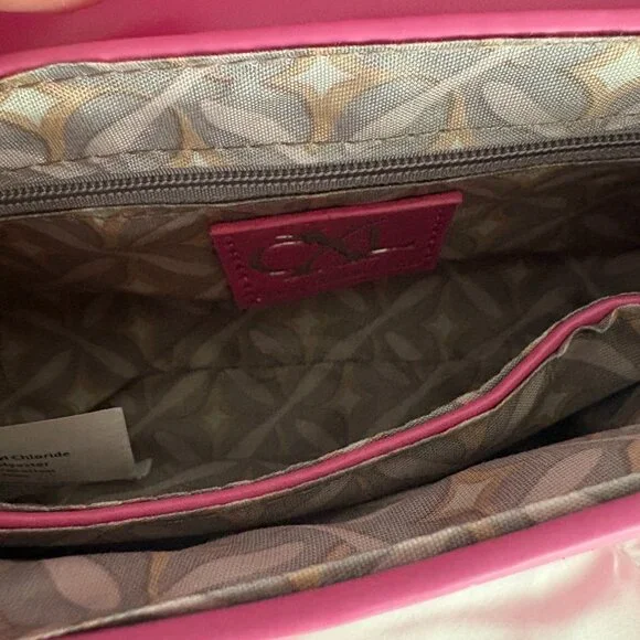 CXL Christian Lacroix Laine Matte Patent Crossbody Bag Pink Rose New - Picture 8 of 8